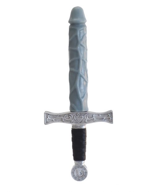 Dildo Silver Eagle Sword se žilkovaným povrchem