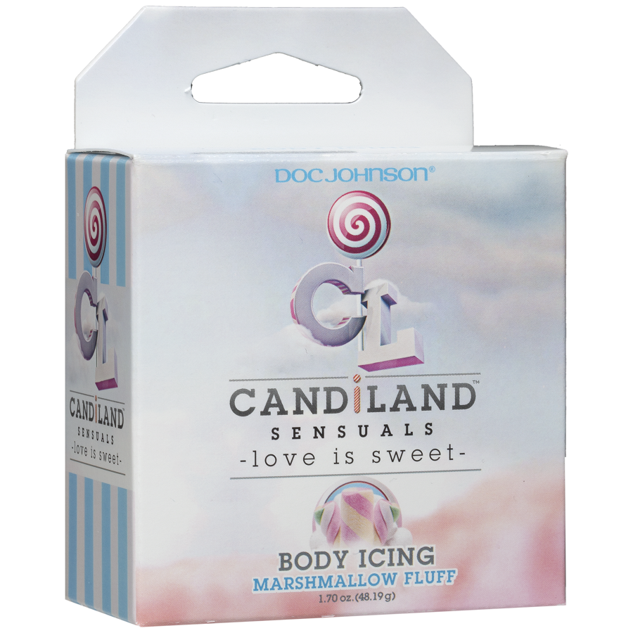 CandiLand Sensuals sladká poleva na tělo s příchutí marshmallow v krabičce